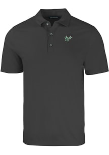 Cutter and Buck South Florida Bulls Mens Black Forge Short Sleeve Polo