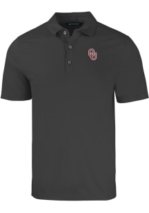 Cutter and Buck Oklahoma Sooners Mens Black Forge Short Sleeve Polo
