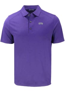 Cutter and Buck TCU Horned Frogs Mens Purple Forge Short Sleeve Polo