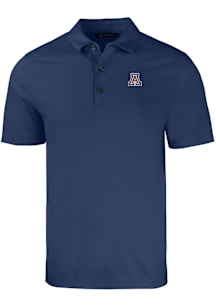 Cutter and Buck Arizona Wildcats Mens Navy Blue Forge Short Sleeve Polo