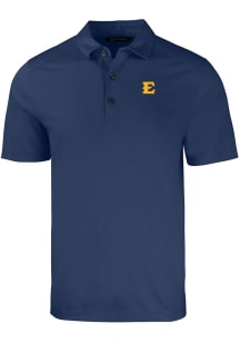 Cutter and Buck East Tennesse State Buccaneers Mens Navy Blue Forge Short Sleeve Polo