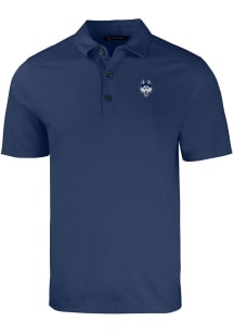 Cutter and Buck UConn Huskies Mens Navy Blue Forge Short Sleeve Polo