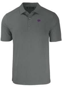Cutter and Buck K-State Wildcats Mens Grey Forge Short Sleeve Polo