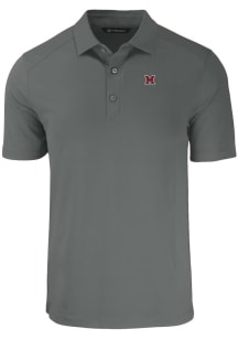 Cutter and Buck Miami RedHawks Mens Grey Forge Short Sleeve Polo