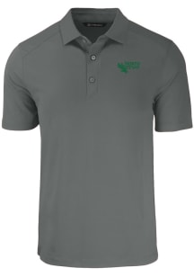 Cutter and Buck North Texas Mean Green Mens Grey Forge Short Sleeve Polo