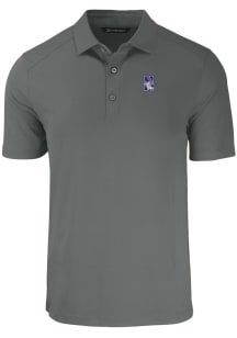 Cutter and Buck Northwestern Wildcats Mens Grey Forge Short Sleeve Polo