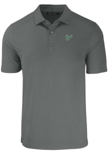 Cutter and Buck South Florida Bulls Mens Grey Forge Short Sleeve Polo