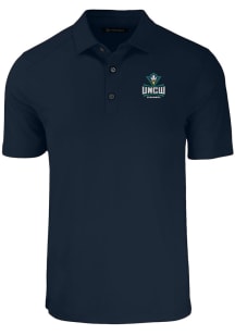Cutter and Buck UNCW Seahawks Mens Navy Blue Forge Short Sleeve Polo