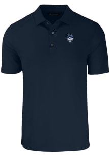 Cutter and Buck UConn Huskies Mens Navy Blue Forge Short Sleeve Polo