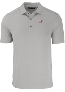 Cutter and Buck Alabama Crimson Tide Mens Grey Forge Short Sleeve Polo