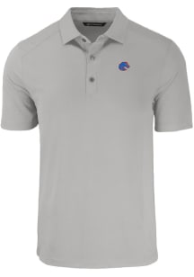 Cutter and Buck Boise State Broncos Mens Grey Forge Short Sleeve Polo