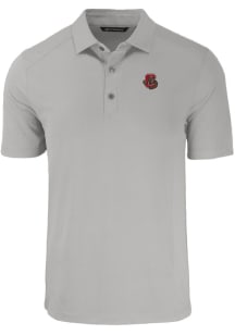 Cutter and Buck Cornell Big Red Mens Grey Forge Short Sleeve Polo