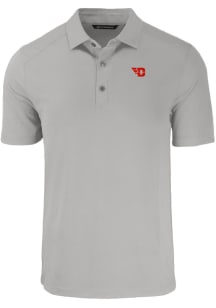 Cutter and Buck Dayton Flyers Mens Grey Forge Short Sleeve Polo