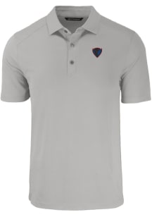 Cutter and Buck DePaul Blue Demons Mens Grey Forge Short Sleeve Polo
