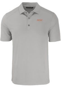 Cutter and Buck Pacific Tigers Mens Grey Forge Short Sleeve Polo
