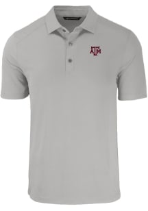 Cutter and Buck Texas A&amp;M Aggies Mens Grey Forge Short Sleeve Polo