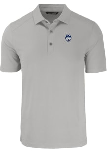 Cutter and Buck UConn Huskies Mens Grey Forge Short Sleeve Polo