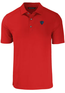 Cutter and Buck DePaul Blue Demons Mens Red Forge Short Sleeve Polo