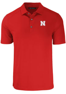 Cutter and Buck Nebraska Cornhuskers Mens Red Forge Short Sleeve Polo