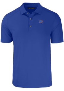 Cutter and Buck Boise State Broncos Mens Blue Forge Short Sleeve Polo