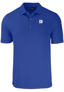 Cutter and Buck Duke Blue Devils Mens Blue Forge Short Sleeve Polo