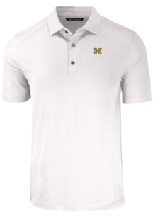 Cutter and Buck Michigan Wolverines Mens White Forge Short Sleeve Polo