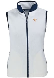 Cutter and Buck Houston Astros Womens White Cascade Sherpa Vest