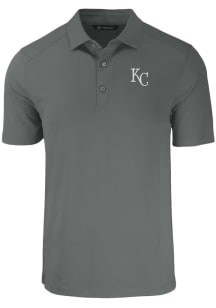 Cutter and Buck Kansas City Royals Big and Tall Grey Forge Big and Tall Golf Shirt