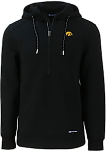 Cutter and Buck Iowa Hawkeyes Mens Black Roam Long Sleeve Hoodie