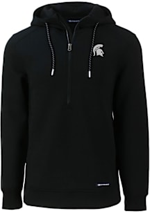 Cutter and Buck Michigan State Spartans Mens Black Roam Long Sleeve Hoodie
