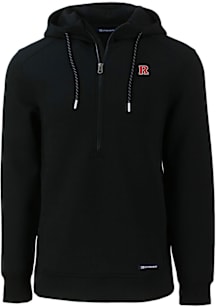 Cutter and Buck Rutgers Scarlet Knights Mens Black Roam Long Sleeve Hoodie