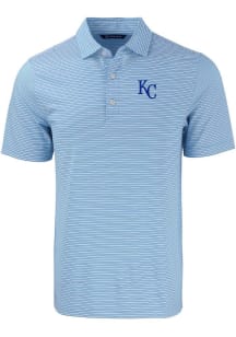 Cutter and Buck Kansas City Royals Big and Tall Light Blue Forge Double Stripe Big and Tall Golf..