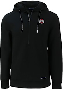 Cutter and Buck Ohio State Buckeyes Mens Black Solid Roam Long Sleeve Hoodie