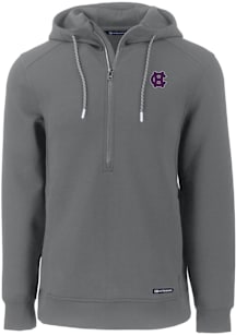 Cutter and Buck Holy Cross Crusaders Mens Grey Roam Long Sleeve Hoodie