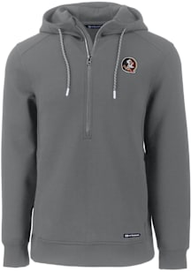 Cutter and Buck Florida State Seminoles Mens Grey Roam Long Sleeve Hoodie
