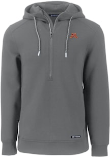 Cutter and Buck Minnesota Golden Gophers Mens Grey Roam Long Sleeve Hoodie