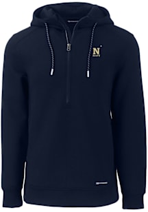 Cutter and Buck Navy Midshipmen Mens Navy Blue Roam Long Sleeve Hoodie