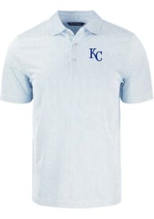 Cutter and Buck Kansas City Royals Mens White Pike Symmetry Short Sleeve Polo