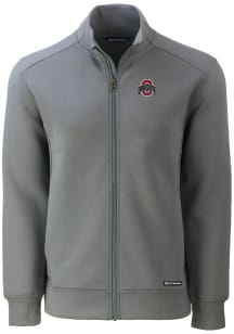 Cutter and Buck Ohio State Buckeyes Mens Grey Solid Roam Light Weight Jacket