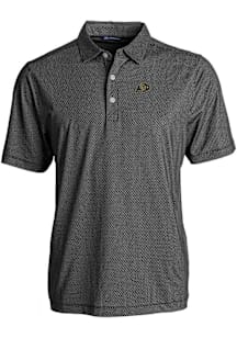 Cutter and Buck Colorado Buffaloes Mens Black Pike Symmetry Short Sleeve Polo