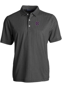 Cutter and Buck Holy Cross Crusaders Mens Black Pike Symmetry Short Sleeve Polo