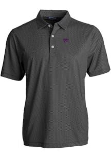 Cutter and Buck K-State Wildcats Mens Black Pike Symmetry Short Sleeve Polo