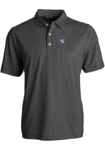Cutter and Buck Northwestern Wildcats Mens Black Pike Symmetry Short Sleeve Polo