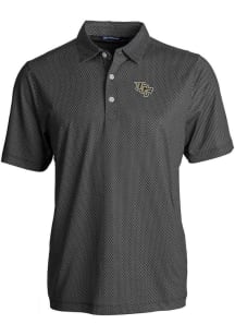 Cutter and Buck UCF Knights Mens Black Pike Symmetry Short Sleeve Polo