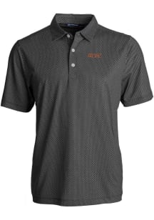 Cutter and Buck Pacific Tigers Mens Black Pike Symmetry Short Sleeve Polo