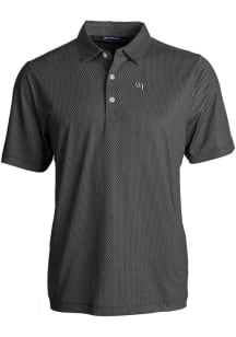 Cutter and Buck Wake Forest Demon Deacons Mens Black Pike Symmetry Short Sleeve Polo