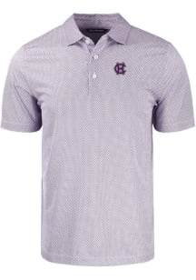 Cutter and Buck Holy Cross Crusaders Mens Purple Pike Symmetry Short Sleeve Polo