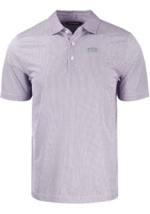Cutter and Buck TCU Horned Frogs Mens Purple Pike Symmetry Short Sleeve Polo