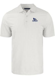 Cutter and Buck Creighton Bluejays Mens White Pike Symmetry Short Sleeve Polo