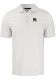 Cutter and Buck East Carolina Pirates Mens White Pike Symmetry Short Sleeve Polo